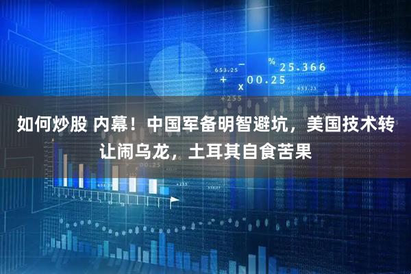 如何炒股 内幕！中国军备明智避坑，美国技术转让闹乌龙，土耳其自食苦果